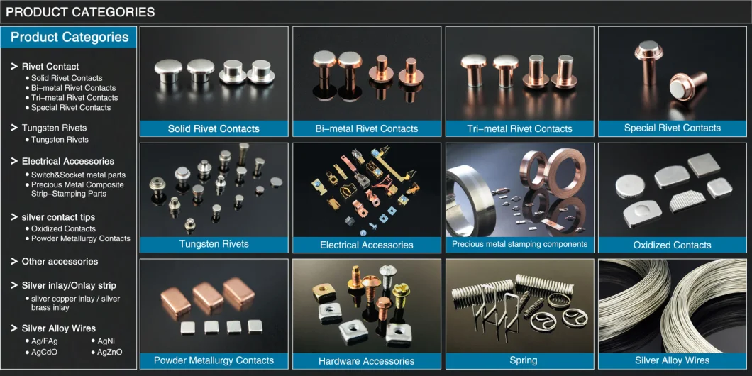 ISO RoHS Approved Custom Made Switch Socket Semi Tubular Electrical Brass Copper Contact Rivets